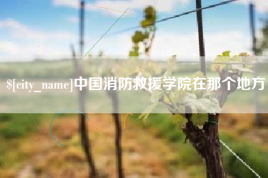昌吉中国消防救援学院在那个地方