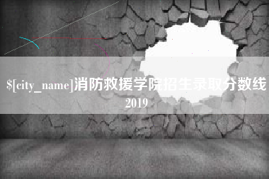 昌吉消防救援学院招生录取分数线2019
