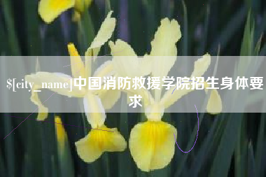 昌吉中国消防救援学院招生身体要求