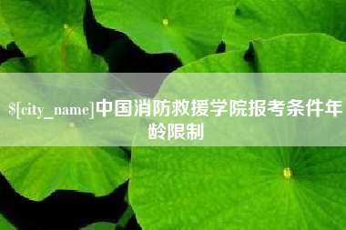 昌吉中国消防救援学院报考条件年龄限制