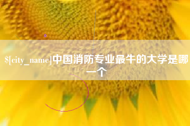 昌吉中国消防专业最牛的大学是哪一个