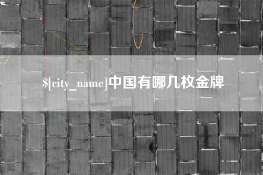昌吉中国有哪几枚金牌