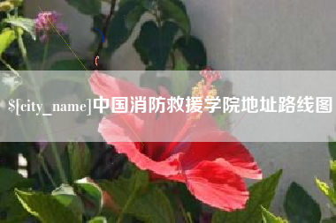 昌吉中国消防救援学院地址路线图