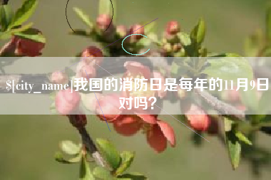 昌吉我国的消防日是每年的11月9日对吗？