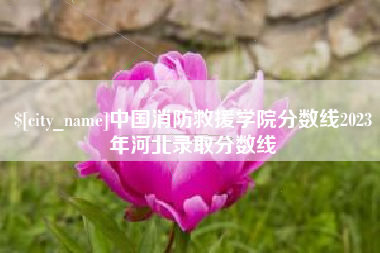 昌吉中国消防救援学院分数线2023年河北录取分数线