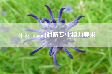昌吉消防专业视力要求