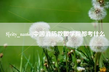 昌吉中国消防救援学院都考什么