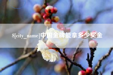 昌吉中国金牌能拿多少奖金