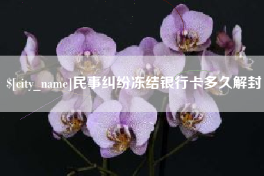 昌吉民事纠纷冻结银行卡多久解封