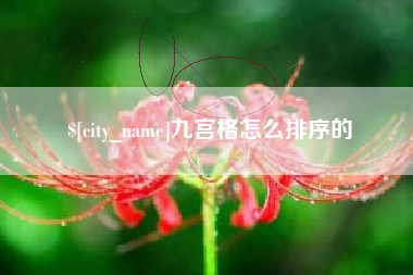 昌吉九宫格怎么排序的