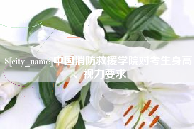 昌吉中国消防救援学院对考生身高、视力要求